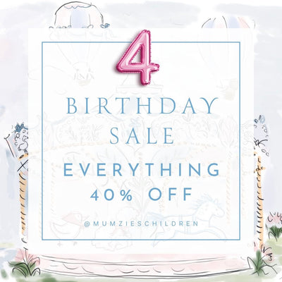 Mumzie's Children Turns 4: Get 40% Off on All Products as We Express Our Gratitude to Our Amazing Customers!