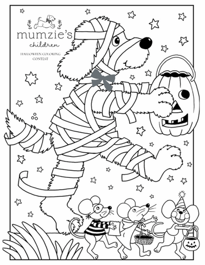Concours de coloriage d'Halloween pour enfants de Mumzie