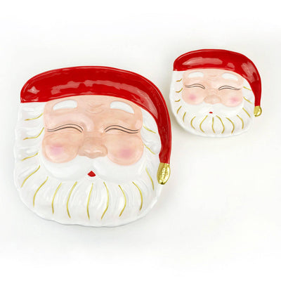 8 Oak Lane - Red Santa Dessert Plate