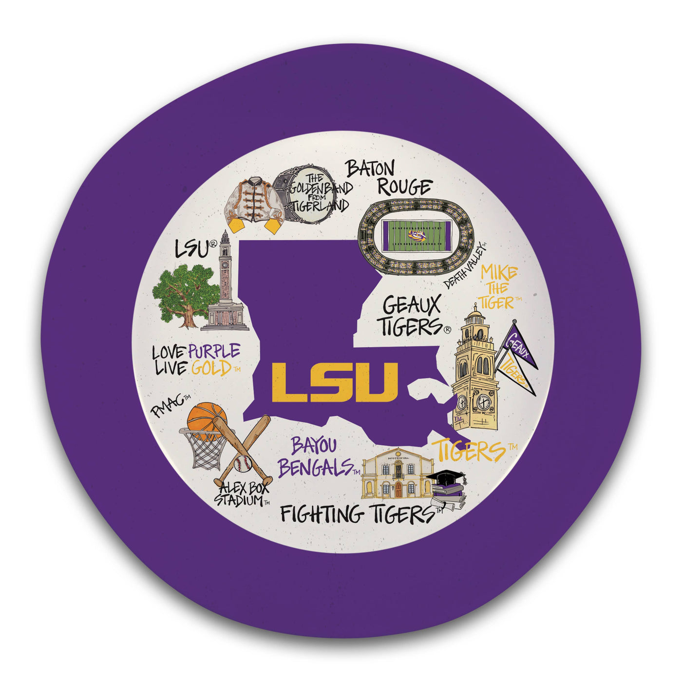 MAGNOLIA LANE - 13.5" LSU Mel Bowl