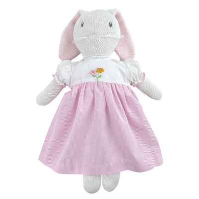 Petit Ami & Zubels - Easter Knit Bunny Doll with Embroidered Dress