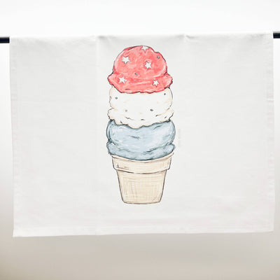 Home Malone - Patriotic Ice Cream Tea Towel-Summer Treat July 4th Decor