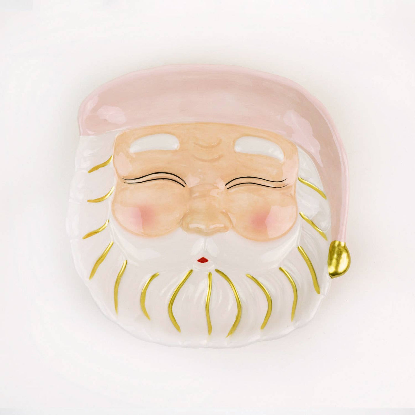 8 Oak Lane - Pink Santa Dessert Plate