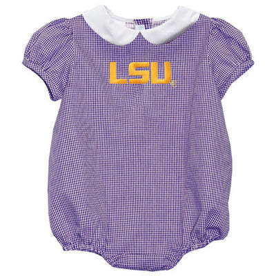 Vive La Fete - LSU Tigers Embroidered Purple Girls Baby Bubble Charlotte