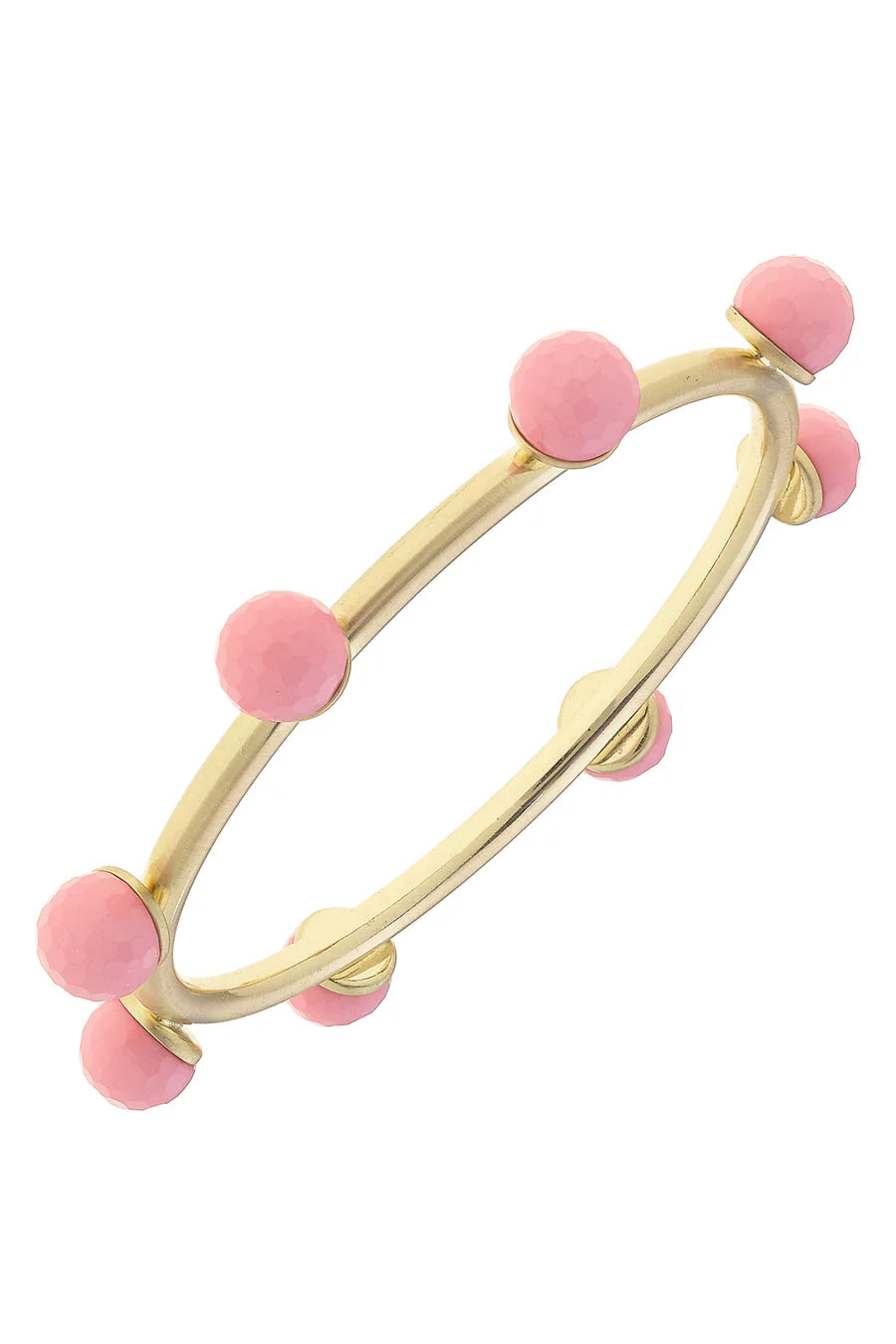 Allison Resin Beaded Bangle In Pink