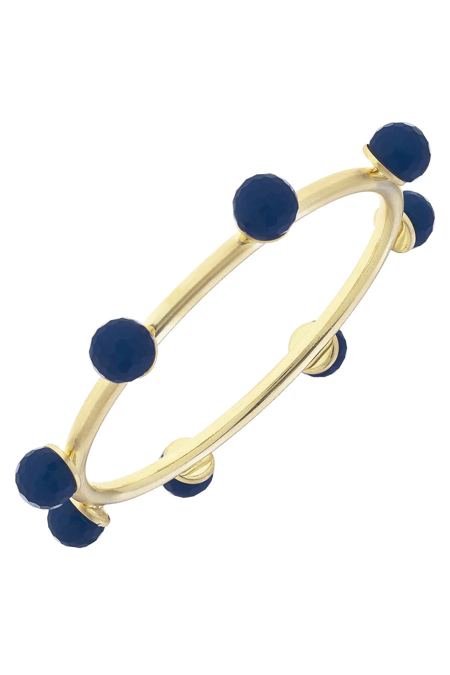 Allison Resin Beaded Bangle in Navy