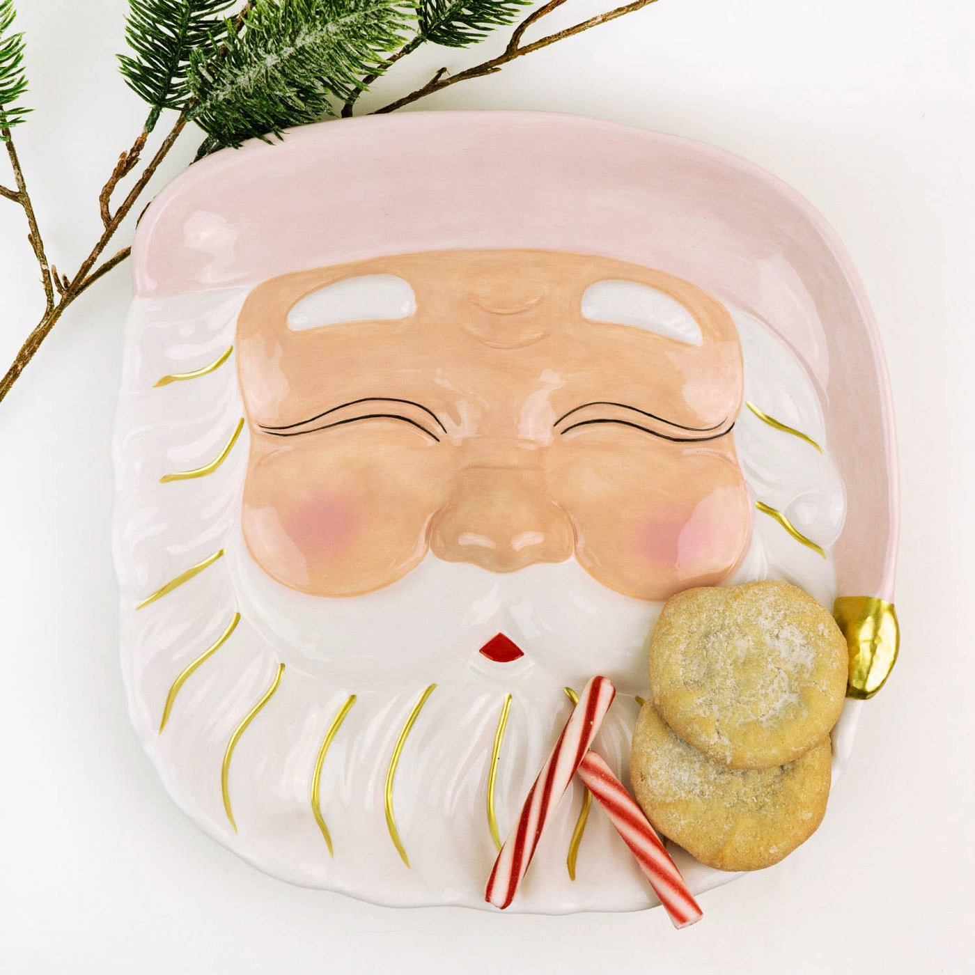 8 Oak Lane - Pink Santa Platter