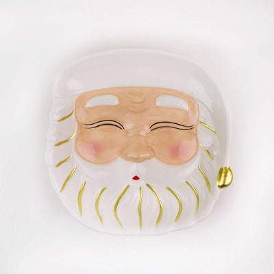 8 Oak Lane - White Santa Dessert Plate