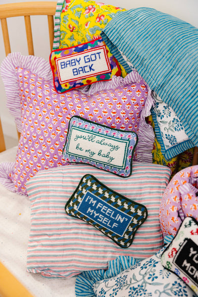 Furbish Studio - Be My Baby Mini Needlepoint Pillow