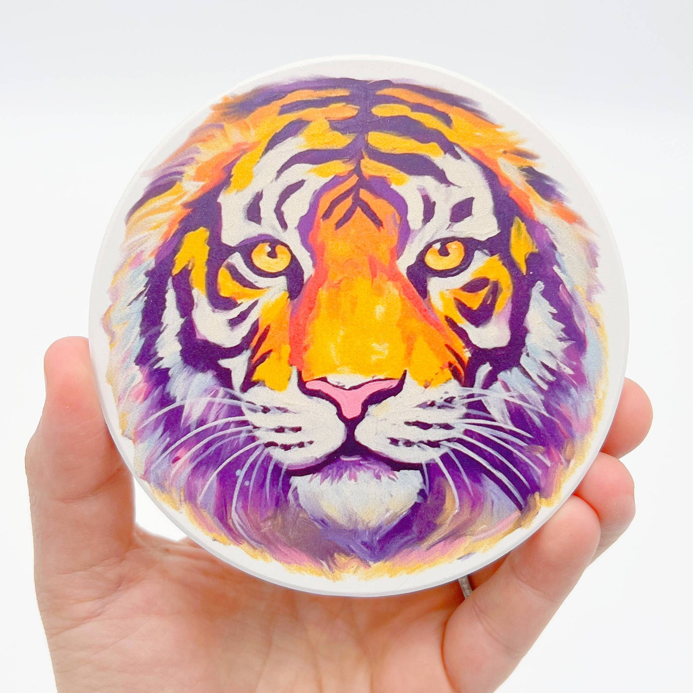 Home Malone - LSU Tiger Head Coaster - Louisiana Baton Rouge Absorbable