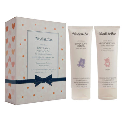 Baby Bath & Massage Gift Set -Daisies & Hearts