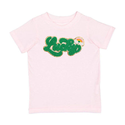 Sweet Wink - Lucky Script Patch St. Patrick's Day T-Shirt - Kids