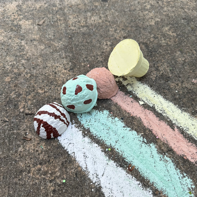 TWEE made for little hands - Maxie's Minty Ice Cream Cone Handmade Sidewalk Chalk