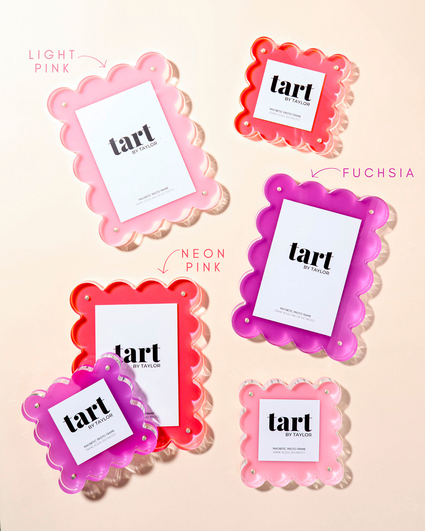 Tart By Taylor - Neon Pink Acrylic Picture Frame