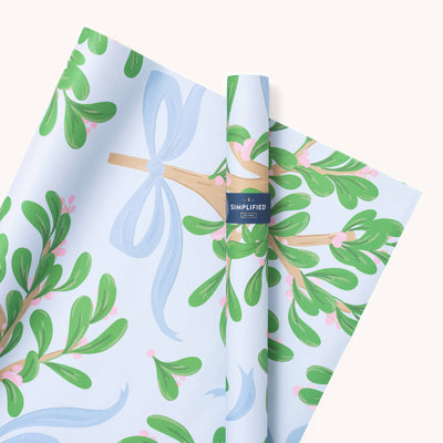 Simplified by Emily Ley - Gift Wrap Sheets, Mistletoe Bows