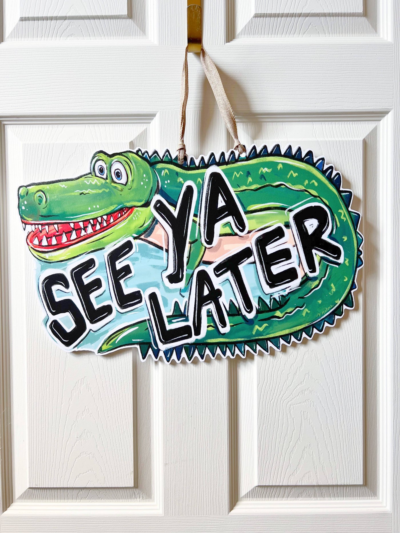 Home Malone - See Ya Later Alligator Door Hanger - Louisiana Cajun Decor