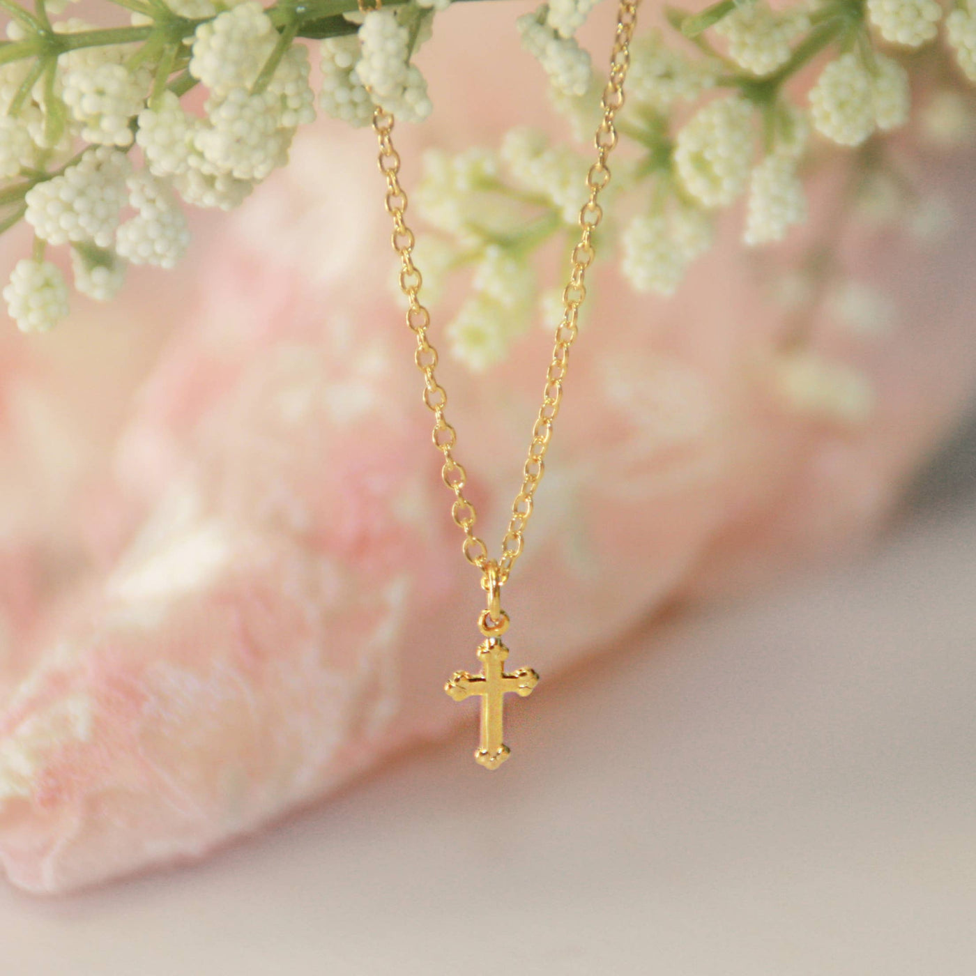 Collectables America - Classic Baby Cross Gold Necklace for every Order  CJ-300