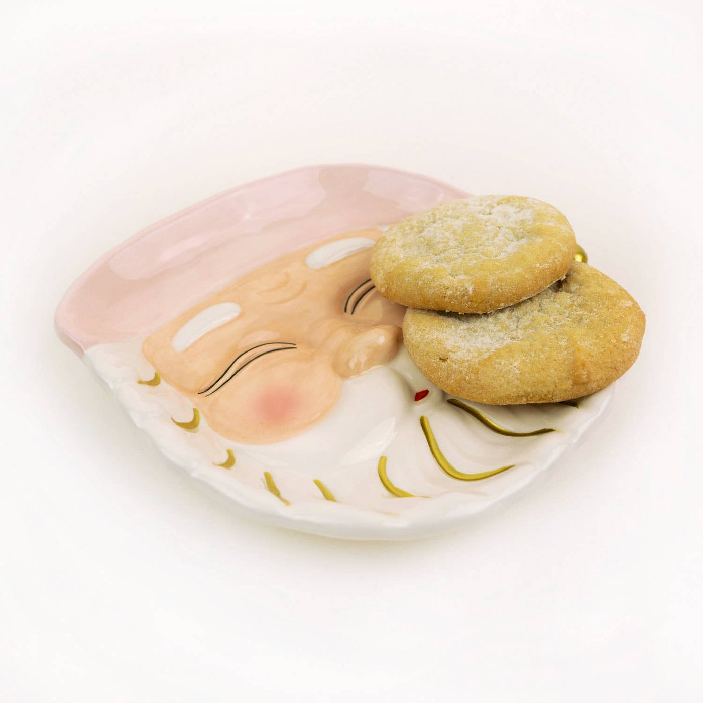 8 Oak Lane - Pink Santa Dessert Plate