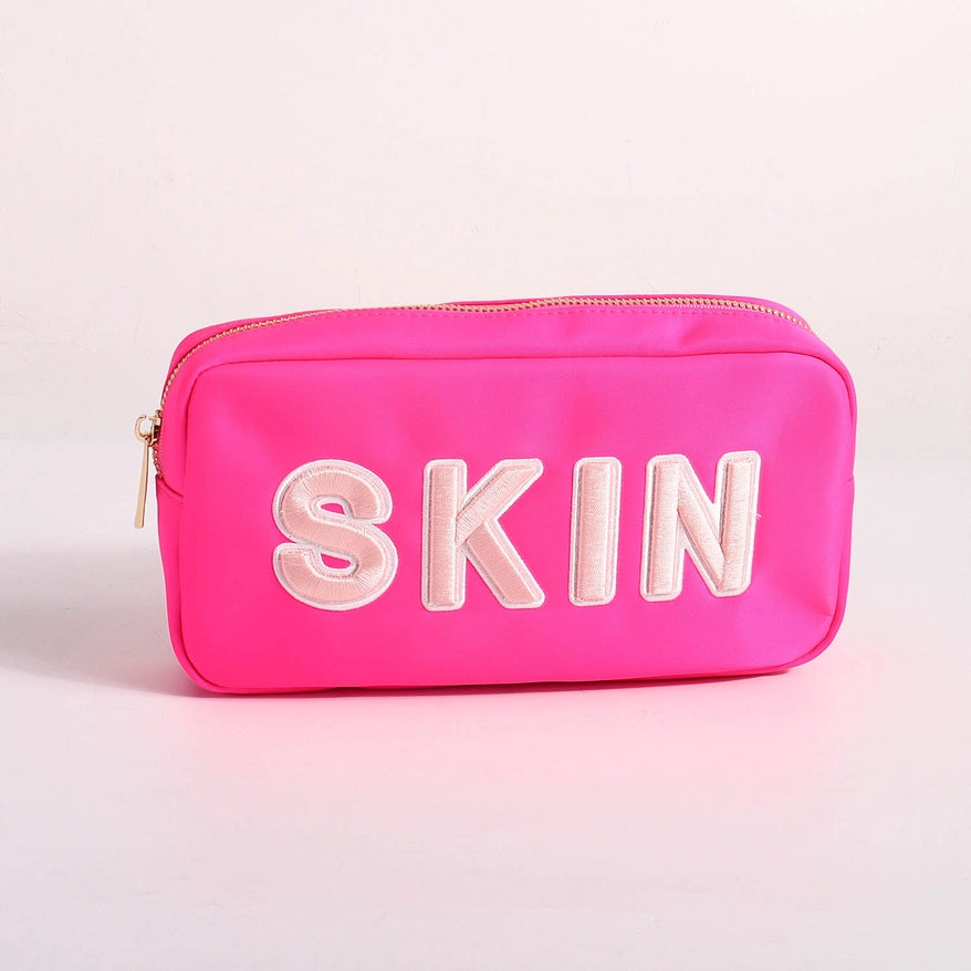 Skin  Pink Neon Med Cosmetic Bag