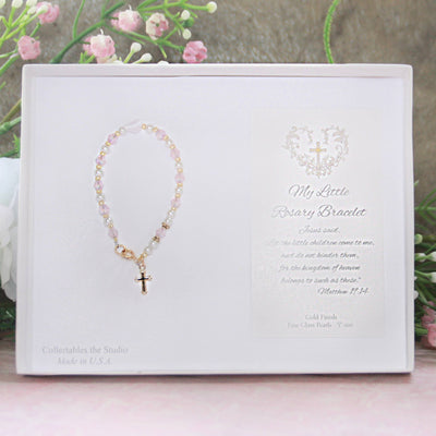 Collectables America - First Rosary Infant Specialty Boxed Brac Gold Finish  CJ-103