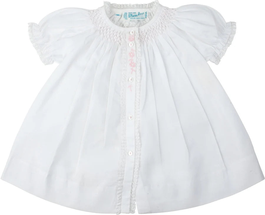 Layette Open Dress Day gown- White