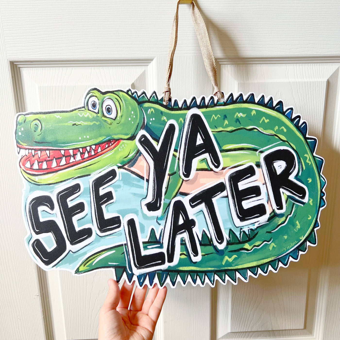 Home Malone - See Ya Later Alligator Door Hanger - Louisiana Cajun Decor