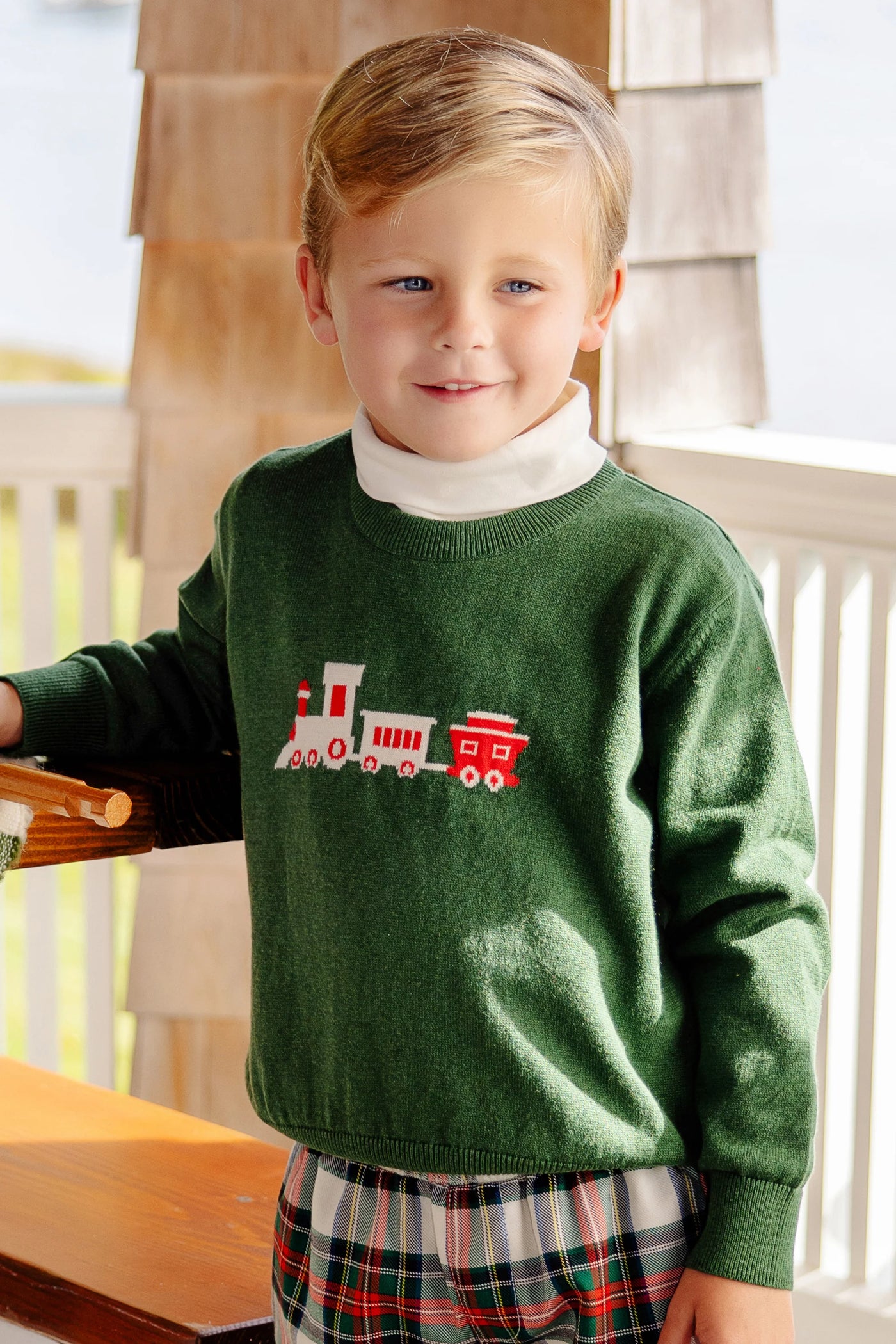 Isaac's Intarsia Sweater- Train