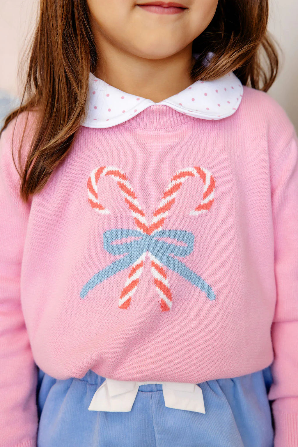 Isabelle's Intarsia Sweater- Candy Canes