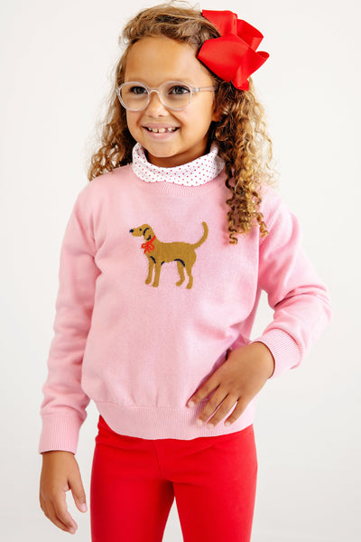 Isabelle's Intarsia Sweater- Dog