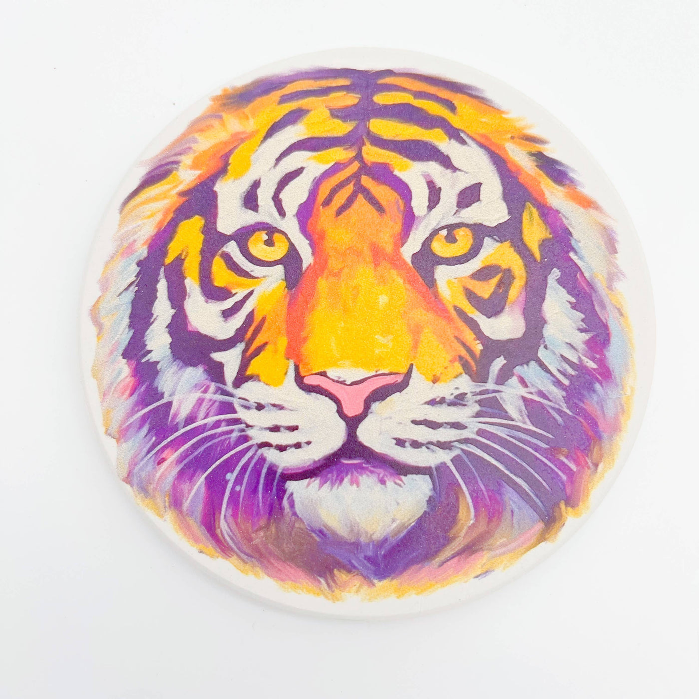 Home Malone - LSU Tiger Head Coaster - Louisiana Baton Rouge Absorbable