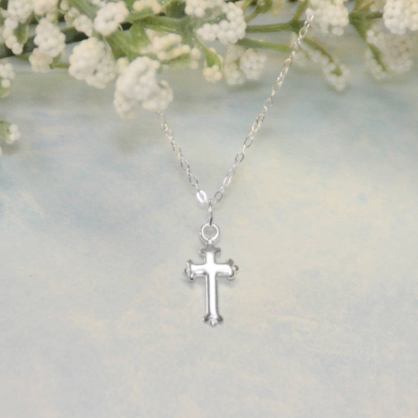 Collectables America - Sterling Silver Cross Necklace STG-281