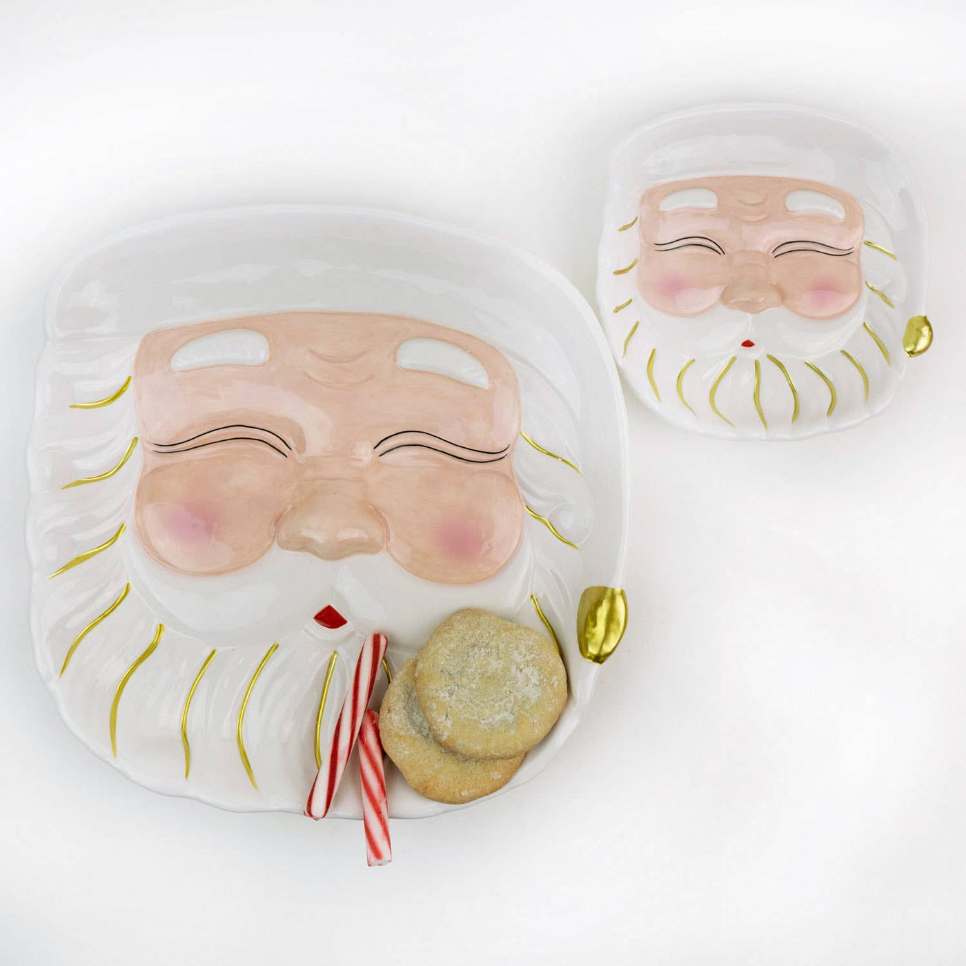 8 Oak Lane - White Santa Dessert Plate