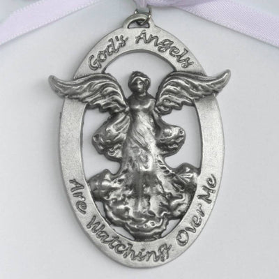 Collectables America - Baby Cradle Medal Angel for Girl CJ-347P