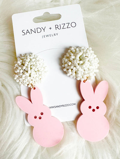 Sandy + Rizzo - Pink Bunny Dangle