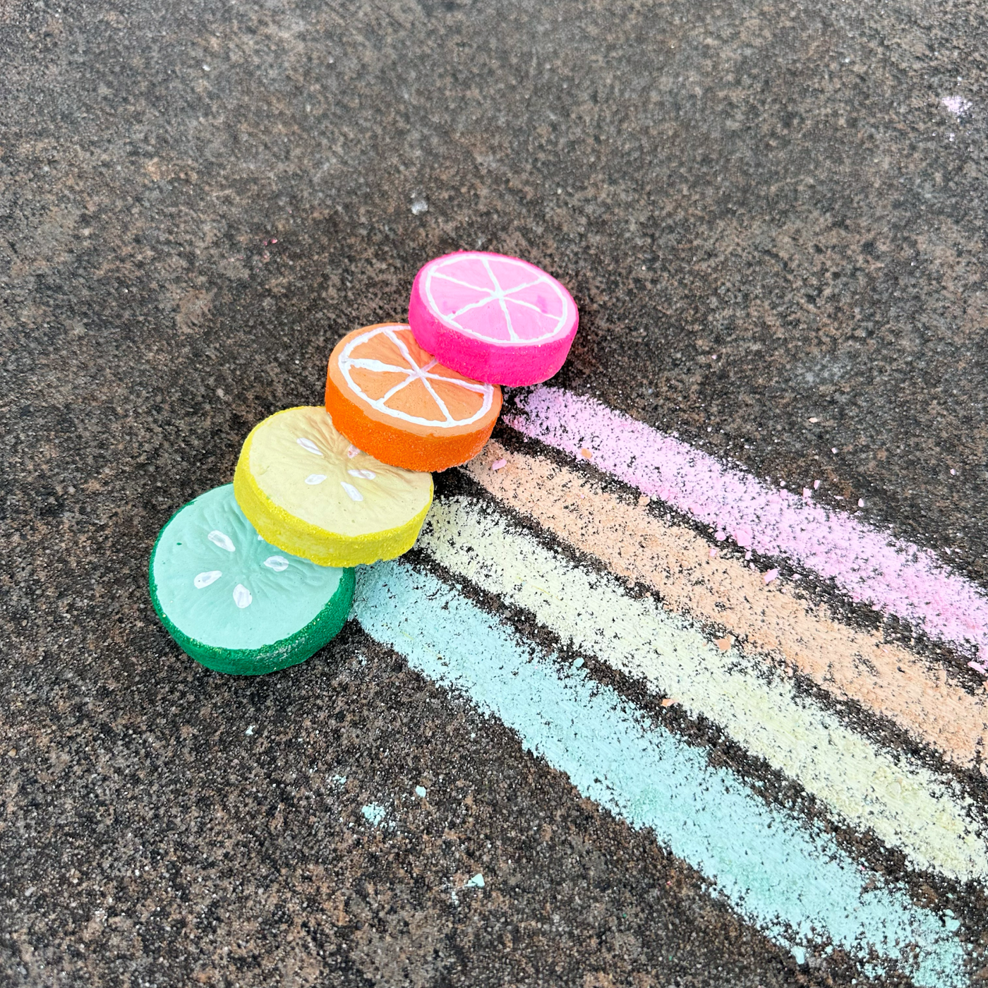 TWEE made for little hands - Citrus Slices Handmade Sidewalk Chalk