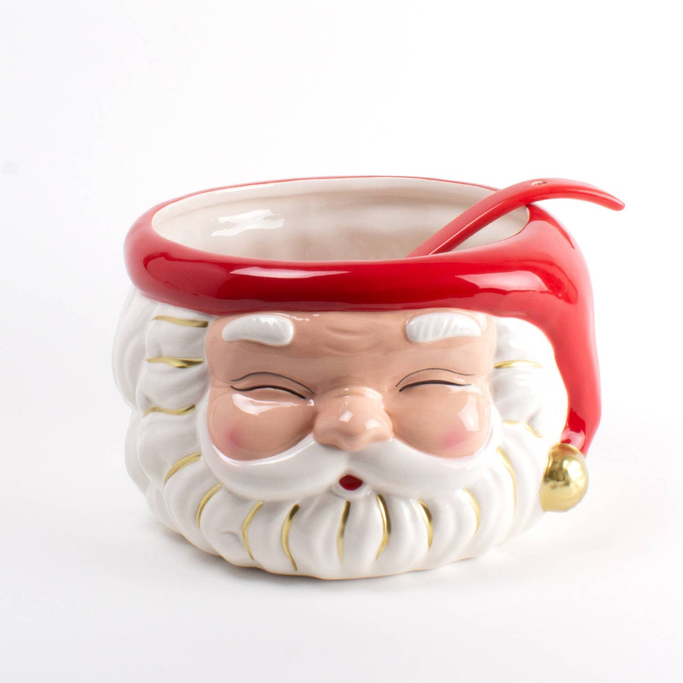 8 Oak Lane - Red Santa Punch Bowl & Ladle