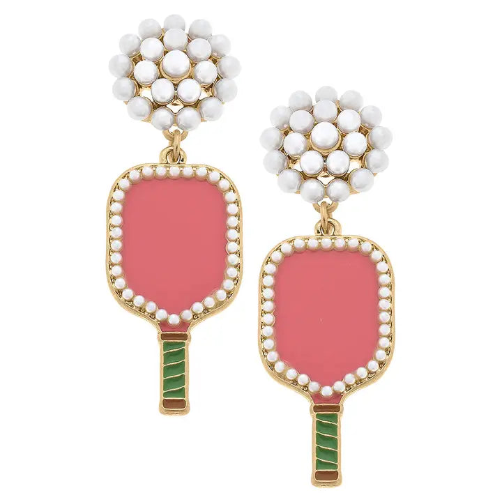 Ellie Pickleball Pearl Cluster Earrings