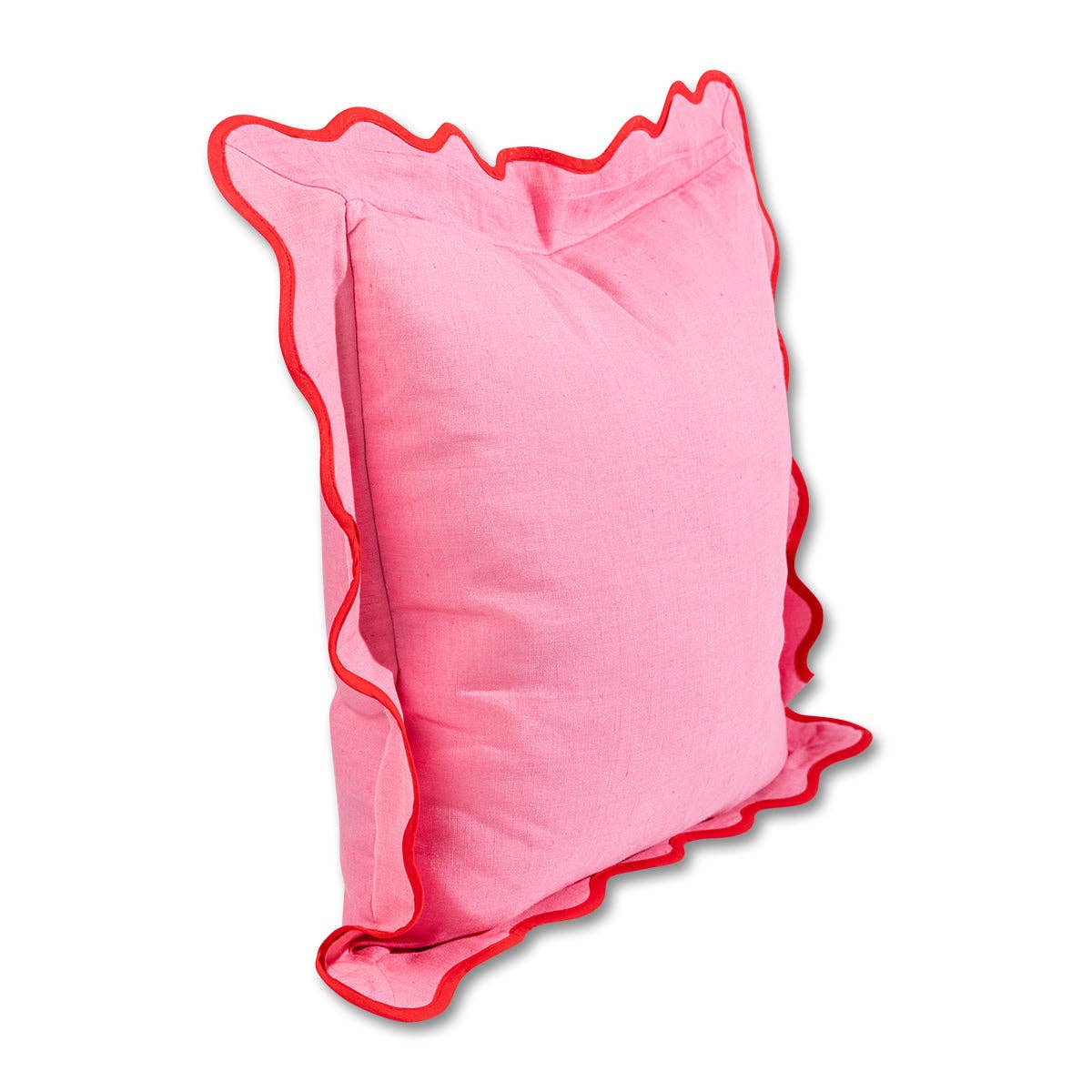 Furbish Studio - Darcy Linen Pillow - Light Pink + Cherry