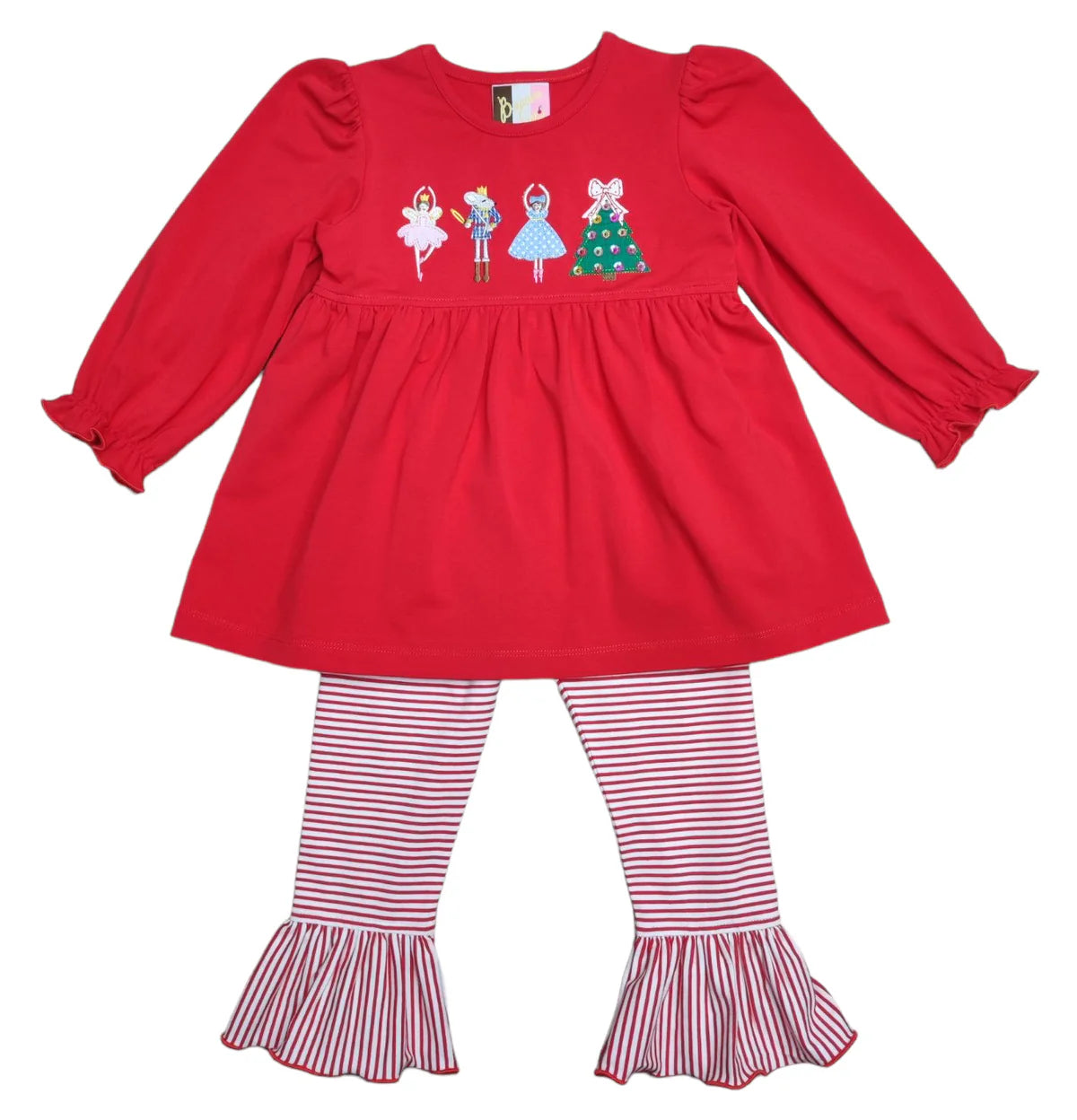 Nutcracker Appl Ruffle Pant Set