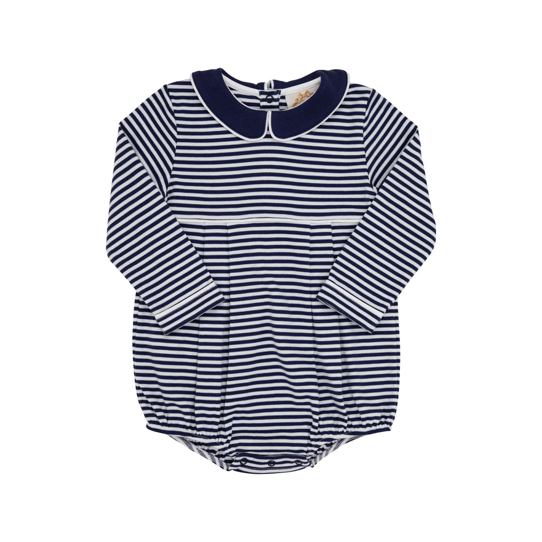 The Beaufort Bonnet Company TBBC Striped hot Sunsuit ‘F’ Monogram Sz 0-6m