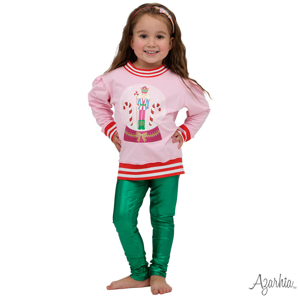 Holly Light Pink Sweatshirt- Glitter Nutcracker