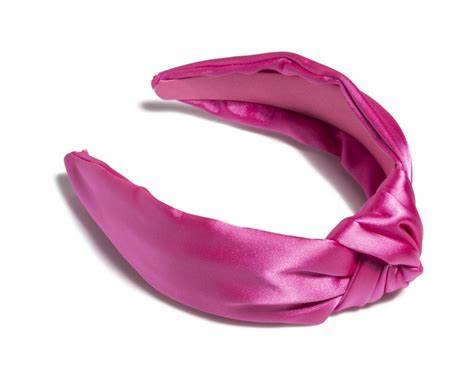 Satin Knotted Headband, Pink