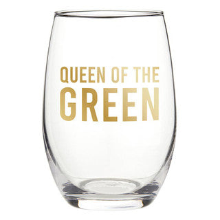 Green Queen Wine Glass