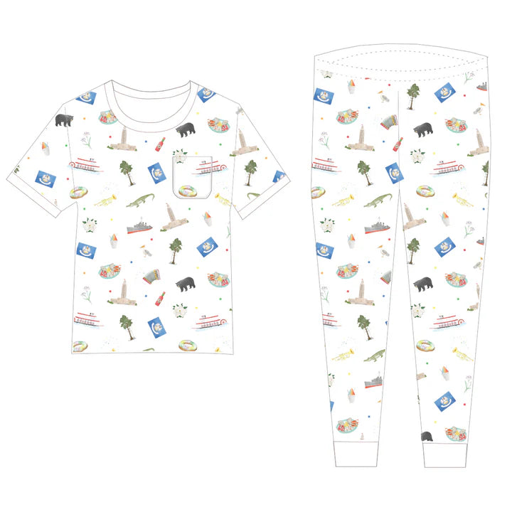 Louisiana Kids Organic Cotton Pajiama Set