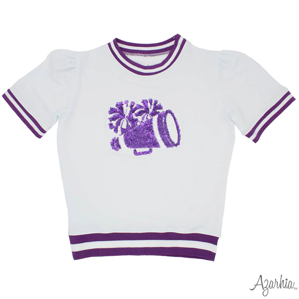 Holly Short Sleeve Megaphone T' - Purple