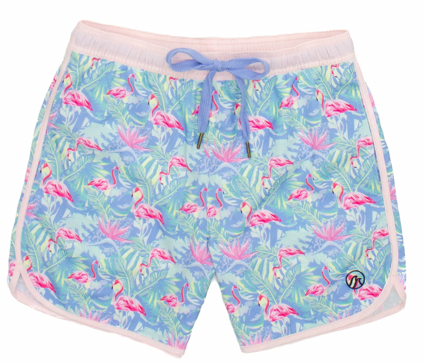 Retro Shordees Swim Floral Flamingo