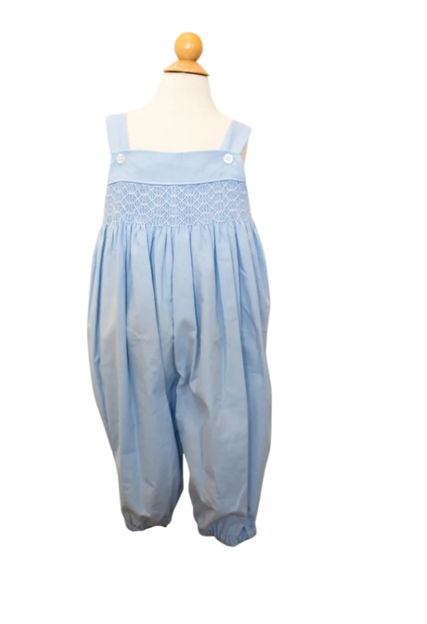 Smocked Longall-Baby Blue Cord