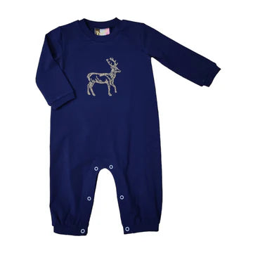 Deer Embroidery Boys Romper