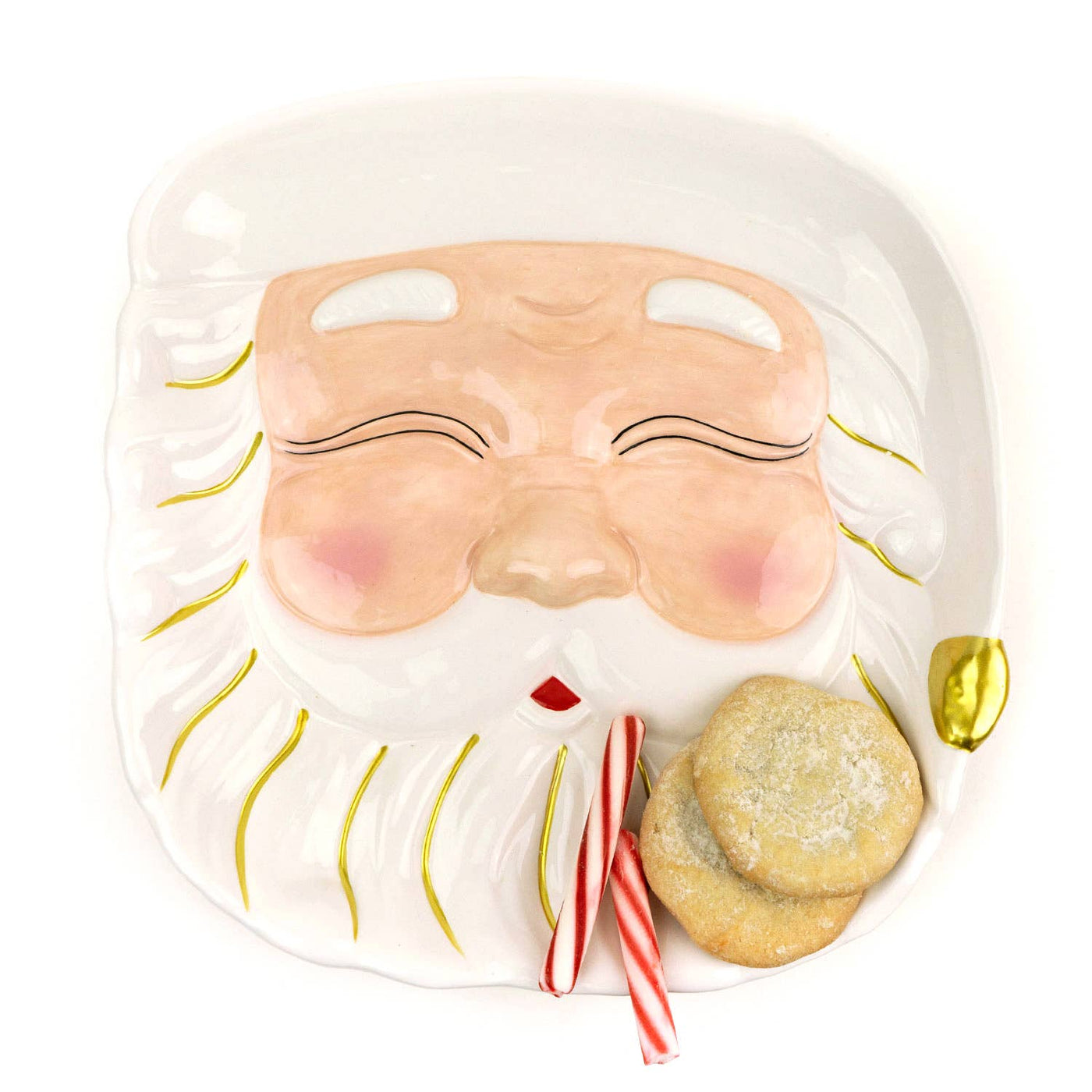 8 Oak Lane - White Santa Platter