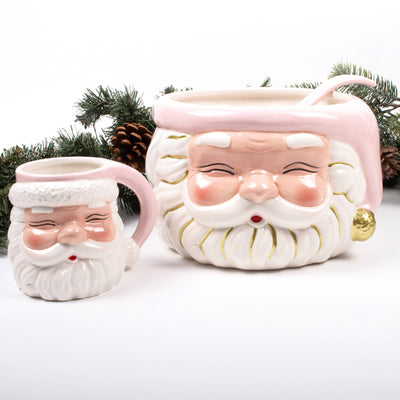 8 Oak Lane - Pink Santa Punch Bowl & Ladle